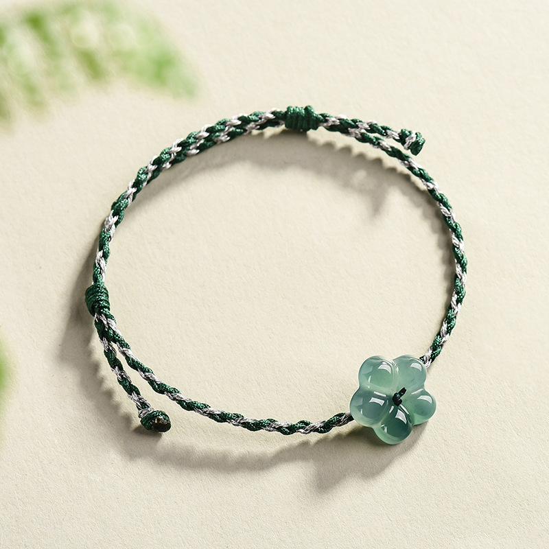Women Accessories Bracelet - سوار زهرة اليشم البورمي الطبيعي، إكسسوارات