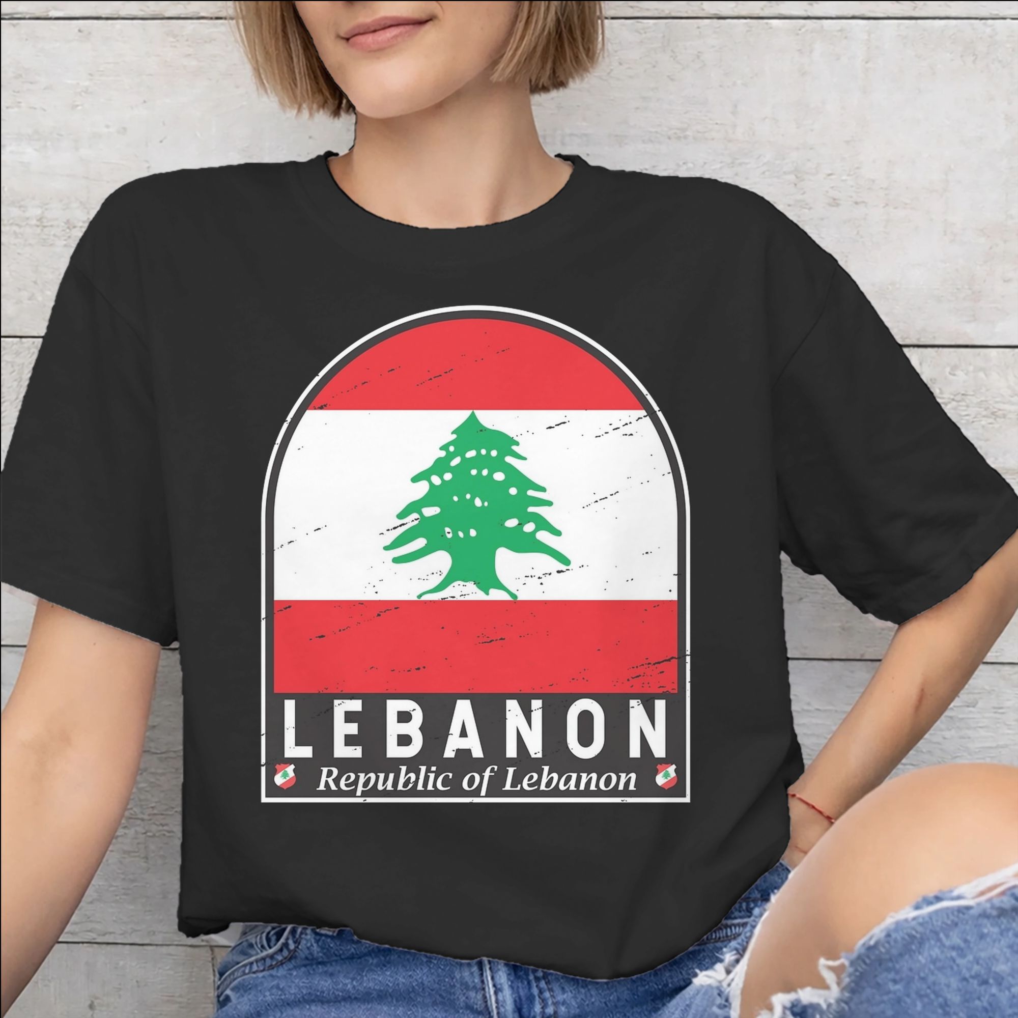 تي شيرت بتصميم قلب علم لبنان ل - مراجعة Women Accessories Lebanon وسعره