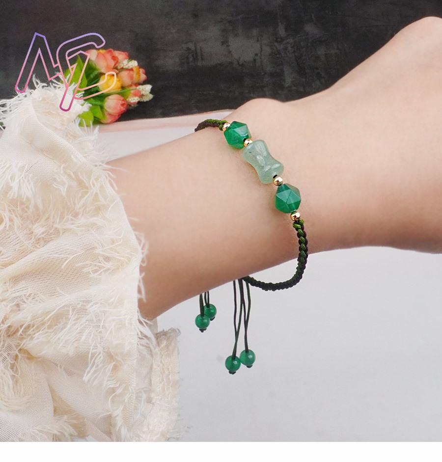 الأخضر الطبيعي حبات اليشم أساو - مراجعة Women Accessories Bracelet وسعره