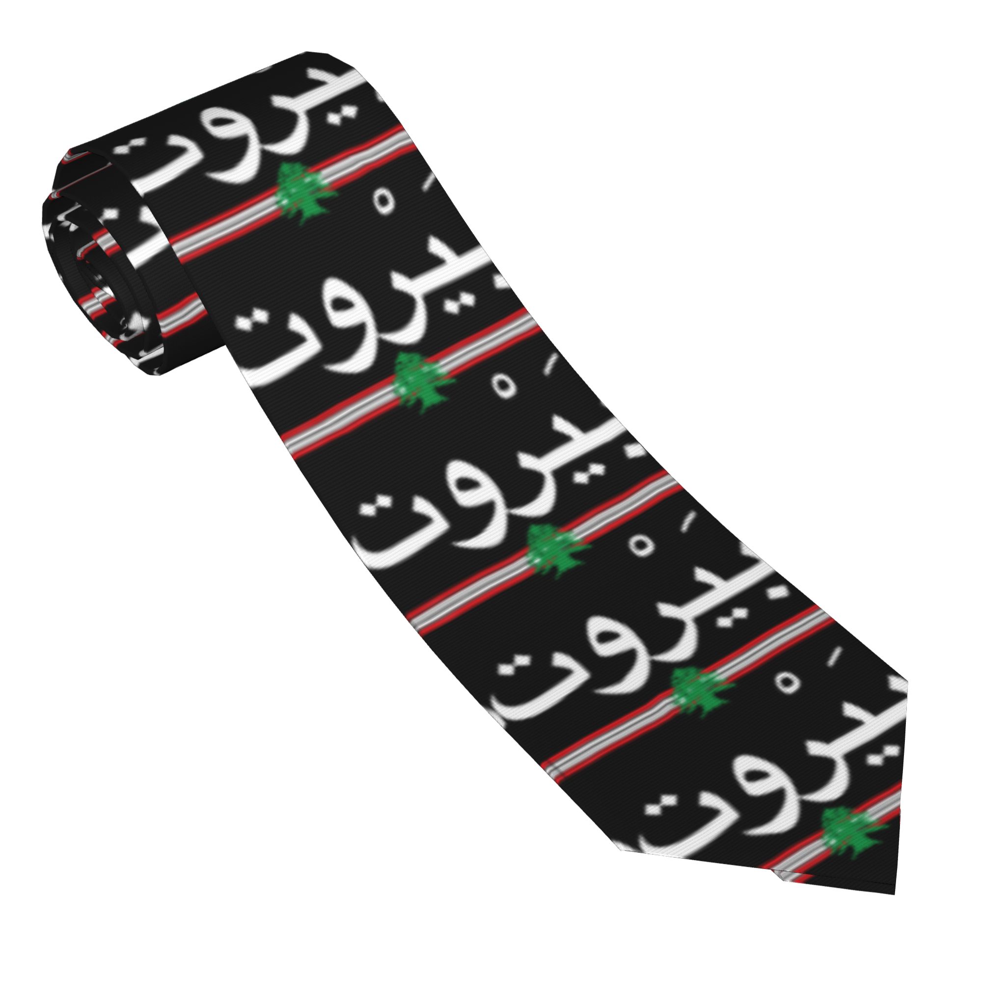 ربطة عنق بتصميم علم بيروت وشعا - مراجعة Women Accessories Lebanon وسعره