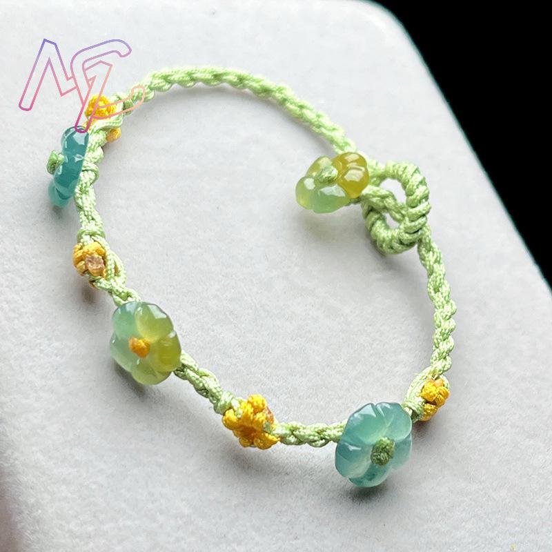 ميانمار الجاديت زهرة سوار مصمم - مراجعة Women Accessories Bracelet وسعره