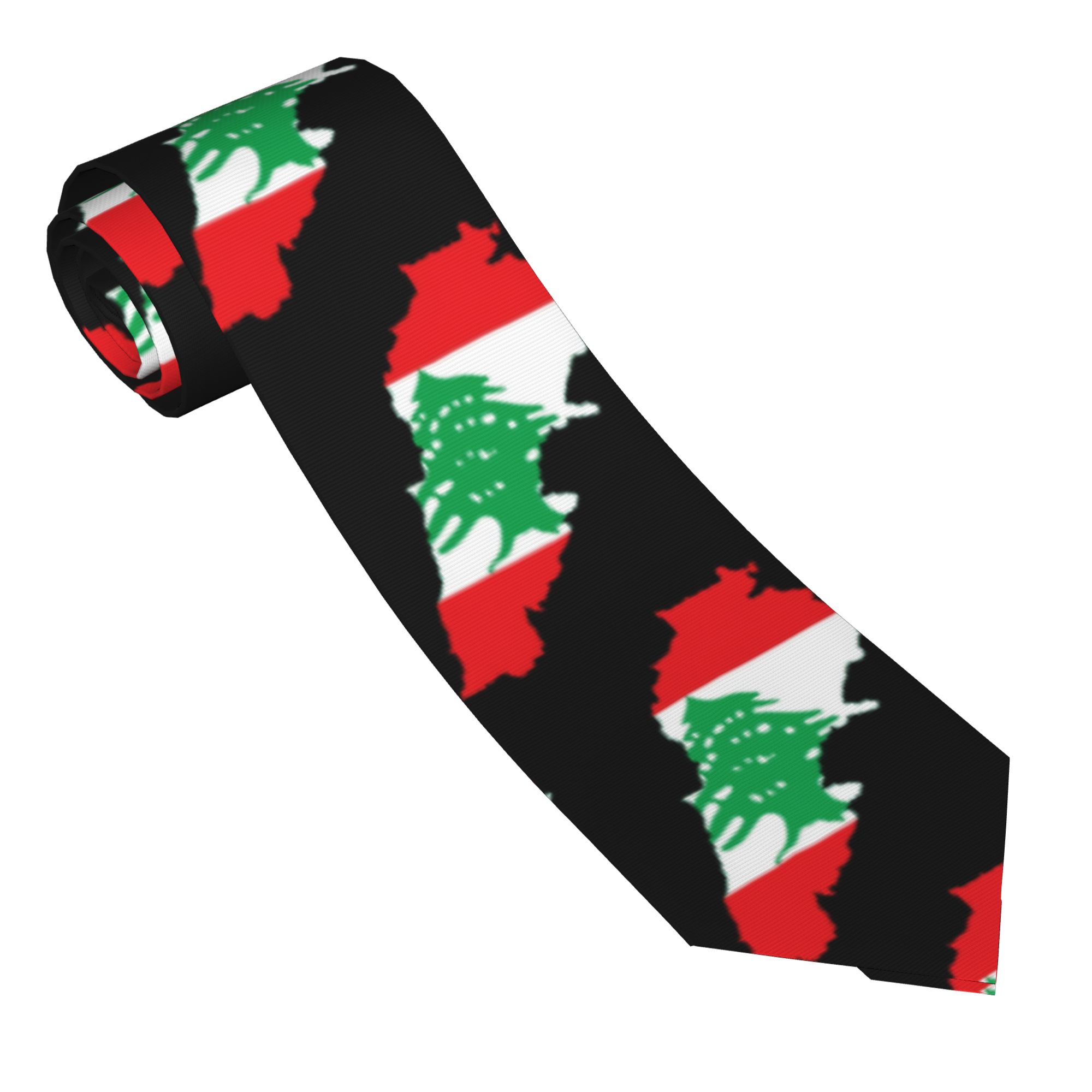 ربطة عنق بتصميم خريطة وعلم لبن - مراجعة Women Accessories Lebanon وسعره