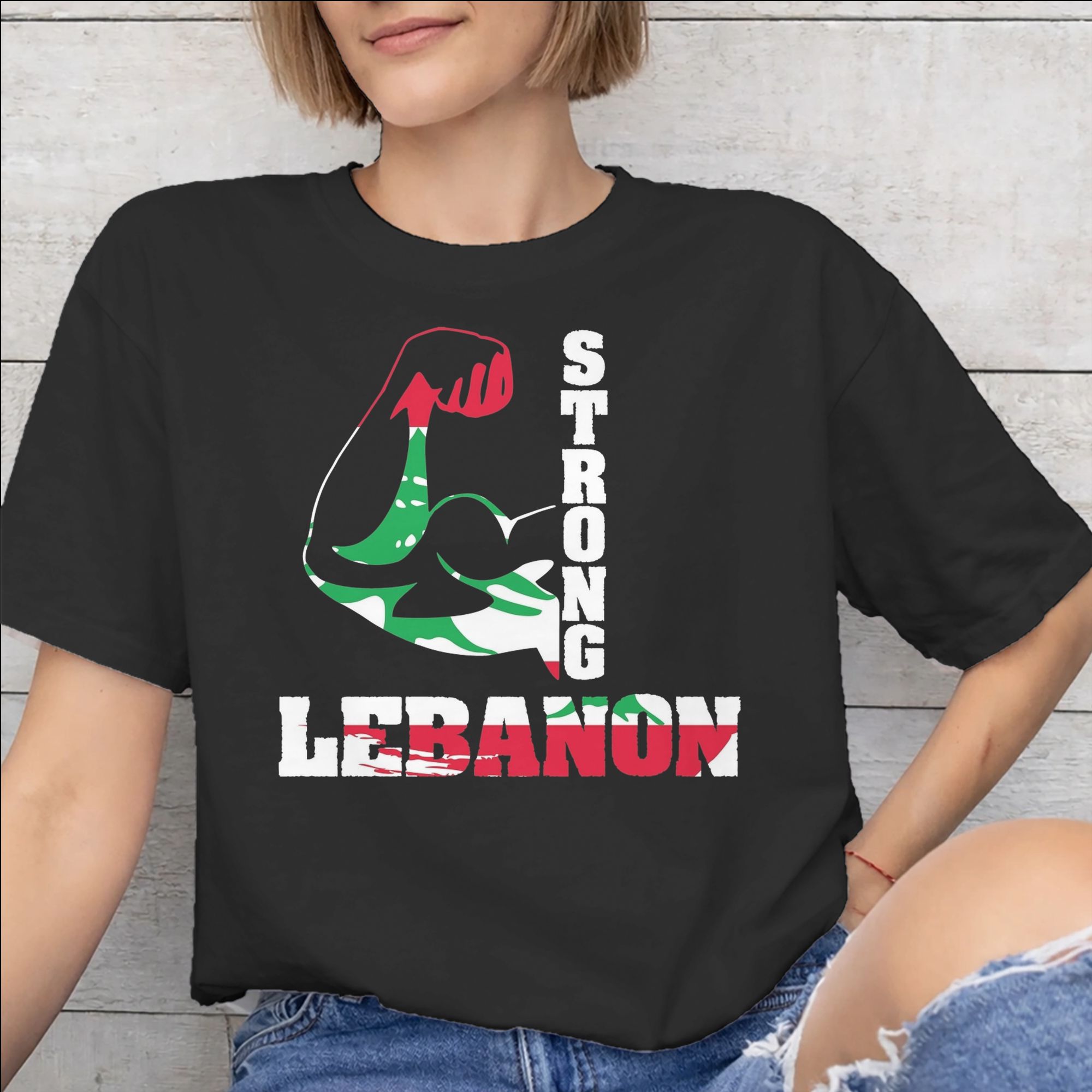 تي شيرت بتصميم قلب علم لبنان ل - مراجعة Women Accessories Lebanon وسعره