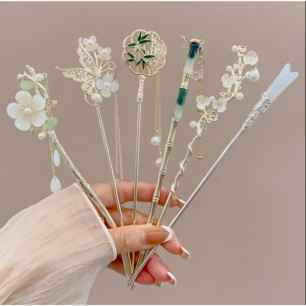 1/6 قطع دبوس شعر أنيق على الطر - مراجعة Women Accessories Trending وسعره