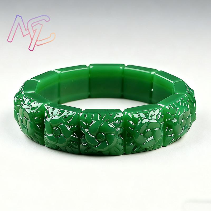 حقيقي اليشم زهرة سوار الإسورة  - مراجعة Women Accessories Bracelet وسعره