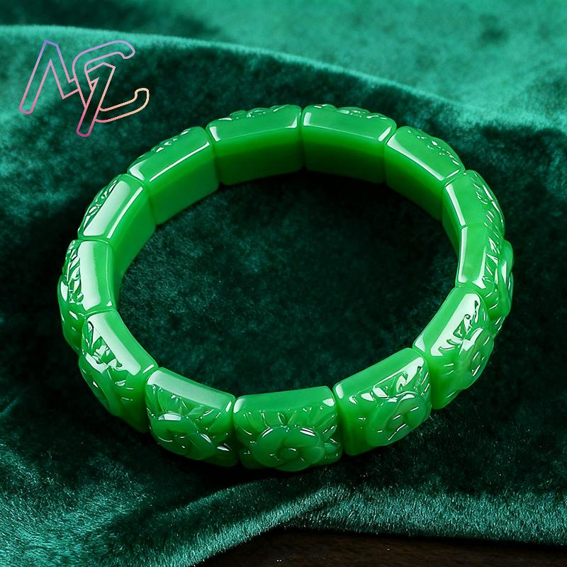 حقيقي اليشم زهرة سوار الإسورة  - مراجعة Women Accessories Bracelet وسعره