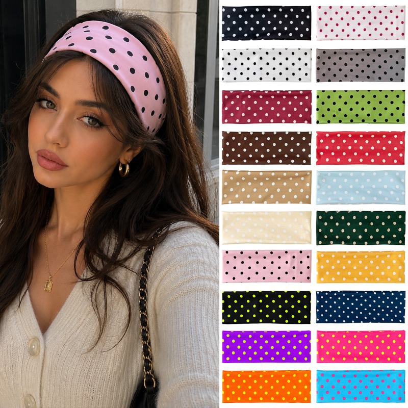 2 قطعة رباط رأس مرن بنقشة النق - مراجعة Women'S Yoga Accessories وسعره