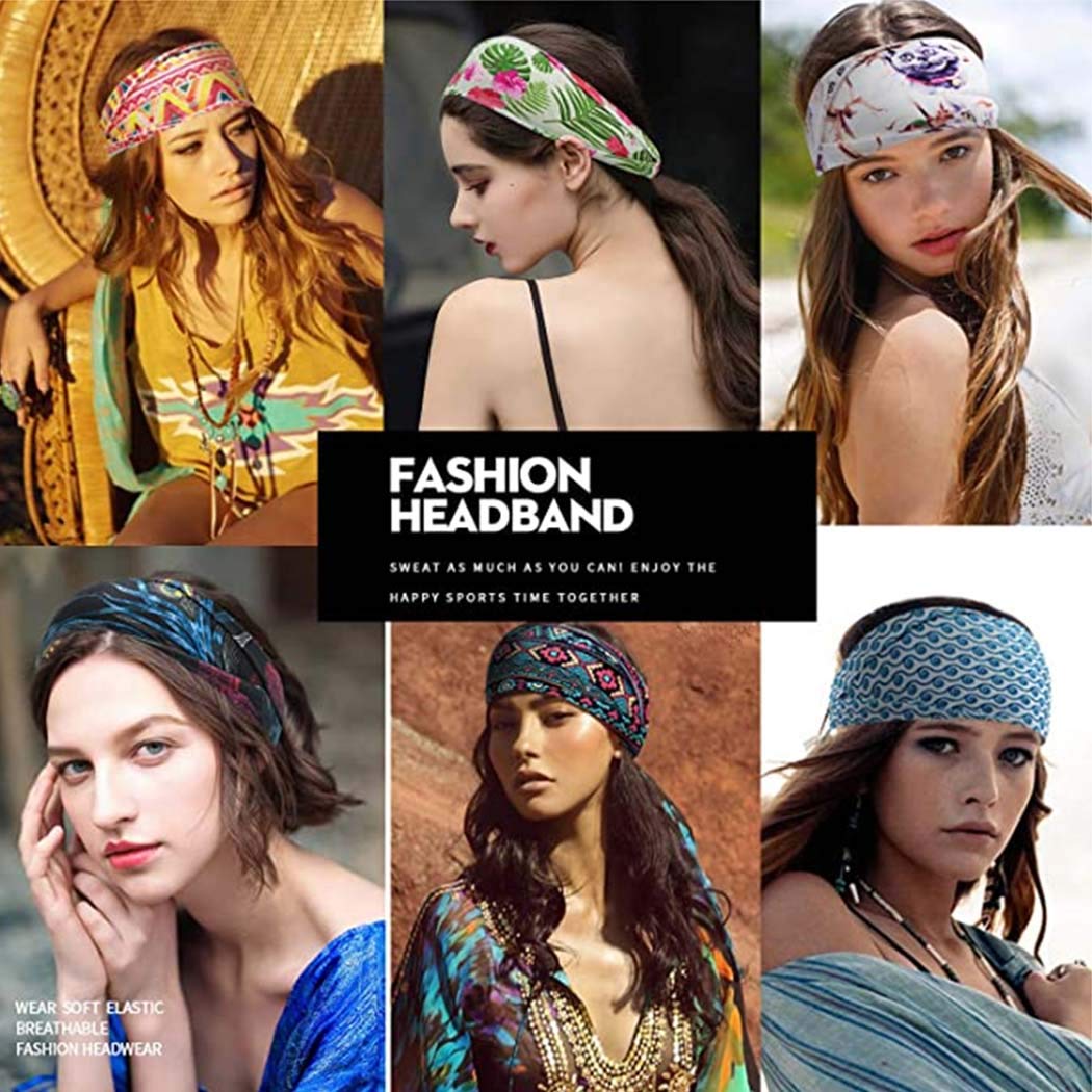 عصابات رأس بوهو واسعة للنساء ا - مراجعة Women'S Yoga Accessories وسعره