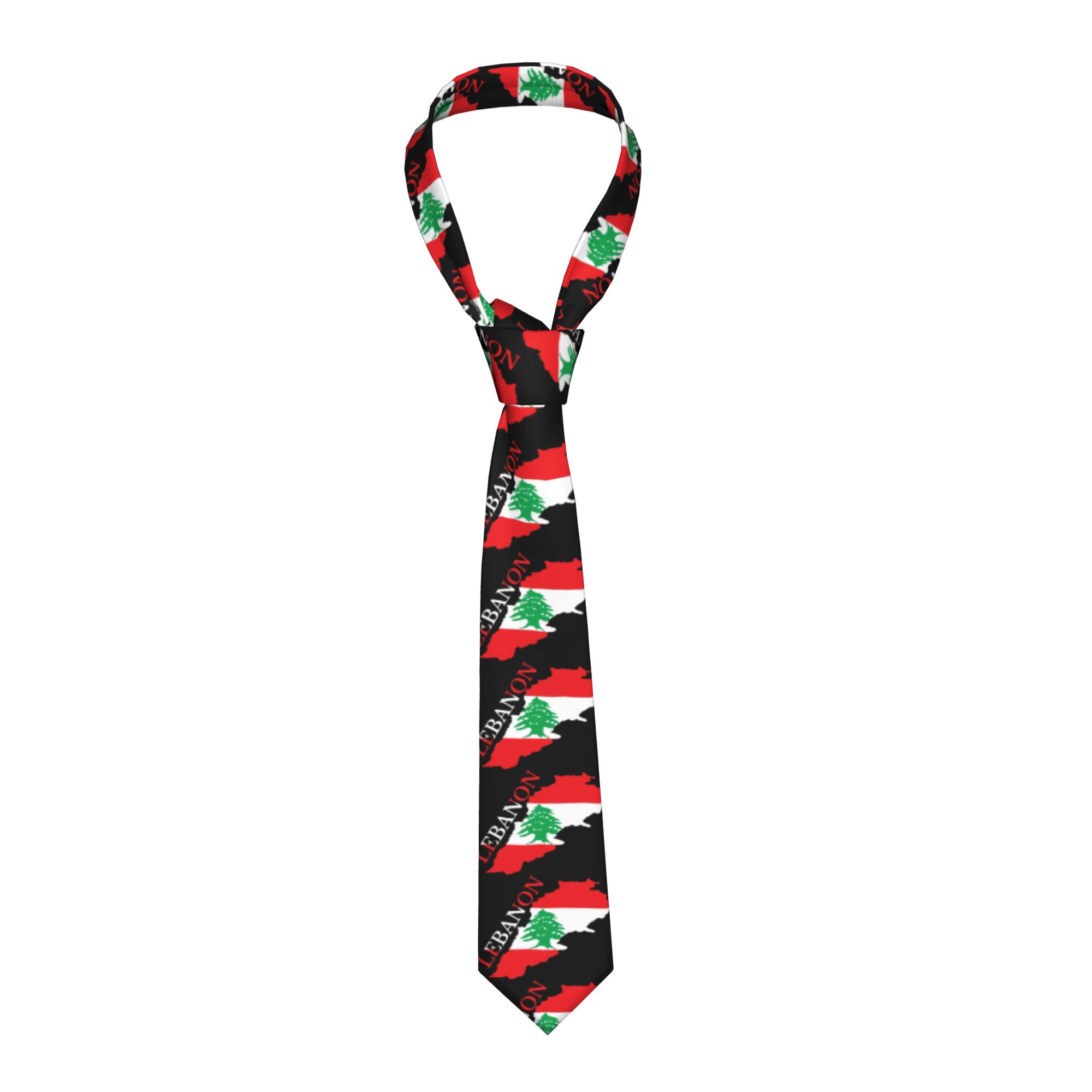 ربطة عنق بتصميم خريطة وعلم لبن - مراجعة Women Accessories Lebanon وسعره